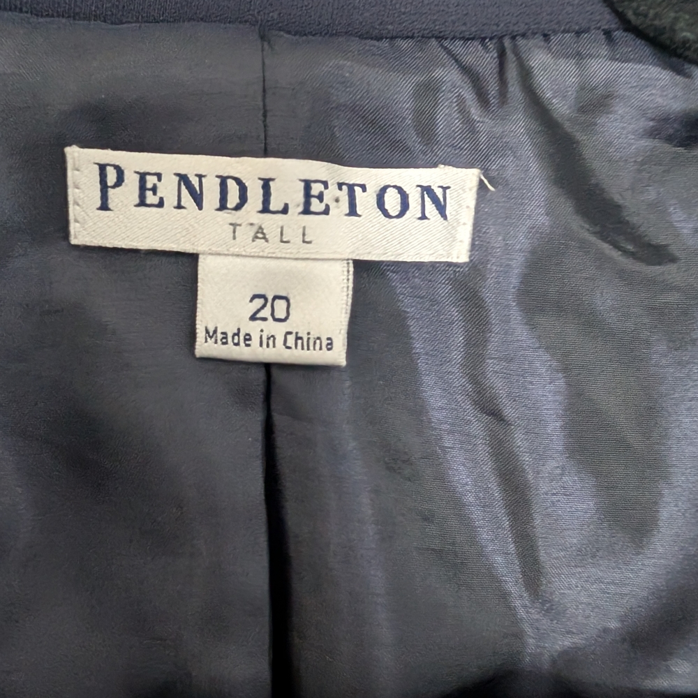 Pendleton Women's Dark Navy Single-Button Tall Bl… - image 4